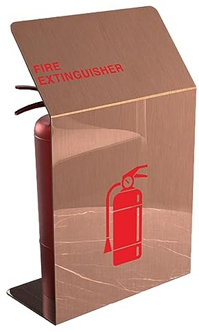 Extintor de acero inoxidable, estuche de seguridad duradero para uso comercial y doméstico, mejora la decoración de seguridad contra incendios