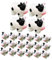 ibasenice Miniadornos De Vaca Estatuas De Vaca Diminutas Figuras De Vaca Decoración Estatuas De Vaca De Dibujos Animados Adornos De Vaca En Miniatura Figuras De Vaca Lechera Vacas
