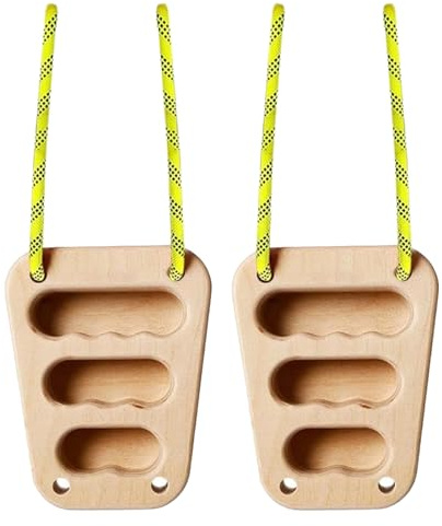 Hangring Hangboard – 2 x Hangrboard Rock Climbing | Tragbares Fels-Kletterbarrieren | Trainingsset aus Holz Fingerausführung für Kletterer Fitness Gym Home Rehabilitation Herren Damen