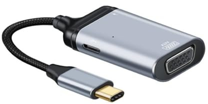 Kalttoy Adaptador compacto USB C a VGA con soporte HDMI VGA Mini DisplayPort PD100W