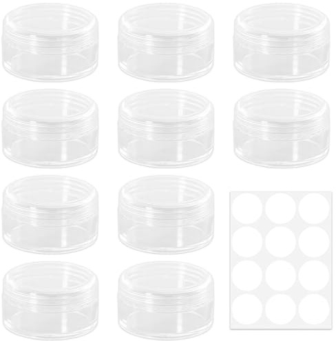 12 Stück 10 ml kleine runde Dosen mit Deckel mit Schraubdeckel Probendosen Kosmetikdose Lippencreme Nailart