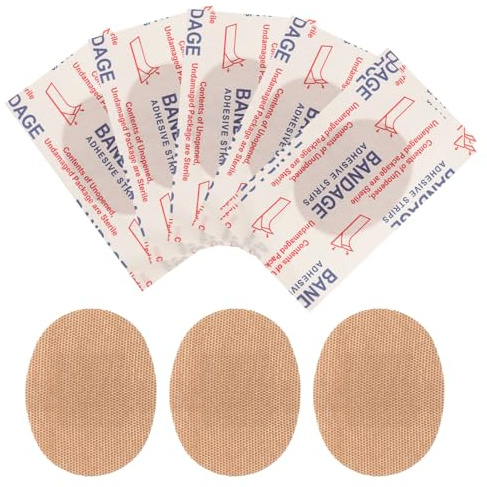 Vendajes Adhesivos para Heridas 50 Piezas de Tela Elástica Beige | Transpirables E Impermeables, Cobertura Precisa y Localizada, No Dañan la Piel