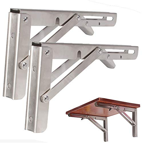 Wandklapptisch - Stabiles platzsparendes Regal mit Edelstahlhalterung - Vielseitiger DIY-Wandschreibtisch für Zuhause & Büro