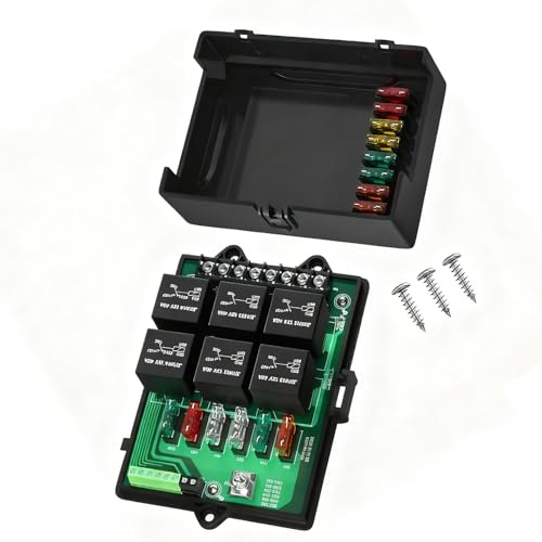 YIZITU Alloggiamento Relè Fusibili Automobilistici con Scatola Fusibili Prevenzione del Sovraccarico Intelligente per Scatola Controllo Auto Varie Marche Automobili