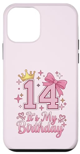 Custodia per iPhone 12 mini It's My 14th Birthday Girl Coquette Bow Rosa 14 Anni