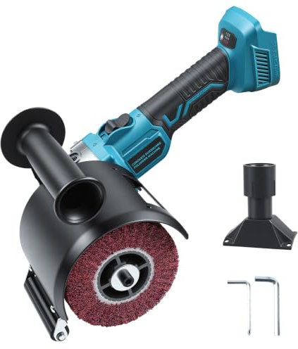 MaxEarn Maquinaria de satén para madera, 1200 W, lijadora eléctrica de 6 velocidades, para madera, metal, acero inoxidable, pulidora para pulir, cepillos, alisar