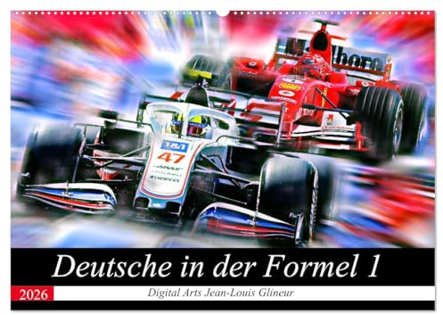 Deutsche in der Formel 1 (Wandkalender 2026 DIN A2 quer), CALVENDO Monatskalender: Vollgas in schwarz-rot-gold (CALVENDO Sport)