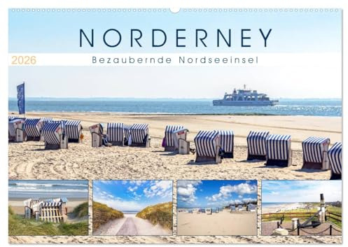 NORDERNEY Bezaubernde Nordseeinsel (Wandkalender 2026 DIN A2 quer), CALVENDO Monatskalender: Strand, Dünen, Hafen und Meer (CALVENDO Natur)