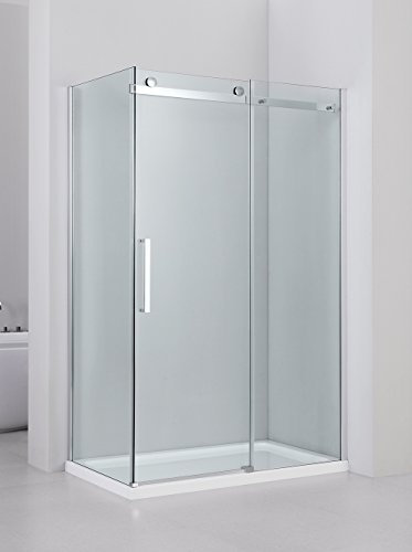 Yellowshop - Box Cabina Doccia In Cristallo Temperato 8mm Trasparente Bagno Porta a Nicchia Anta Scorrevole Reversibile Varie Misure Cm 70, 80, 100, 120, 140, 160 (Cm 70x100)