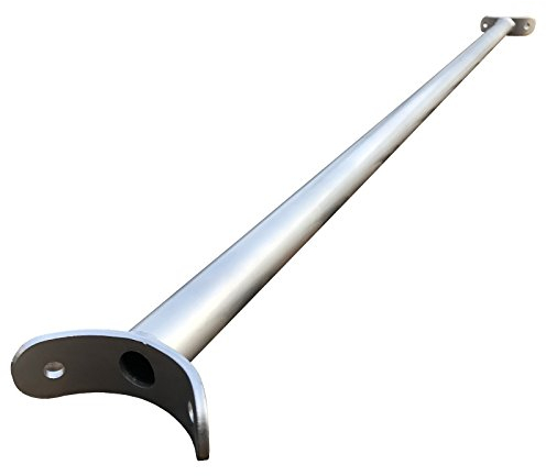 Reckstange für Rundholz aus pulverbeschichtetem Metall, 120cm, grau