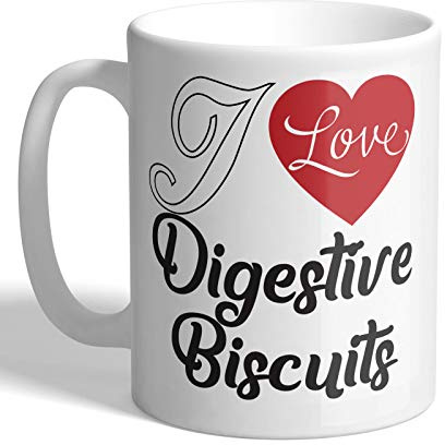 I Love Mugs - I Love Digestive Biscuits - Mug, Ceramic, 11fl.oz.