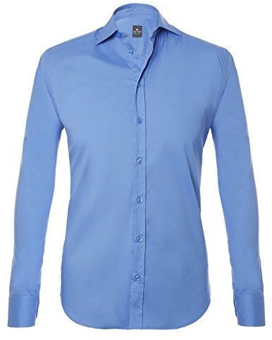 Tina Ferrà Camicia Uomo Elegante Tinta Unita Regular Camicie da Uomo in Cotone Manica Lunga, Camicia Uomo con Bottoni, Camicia Artigianale Sartoria Napoletana