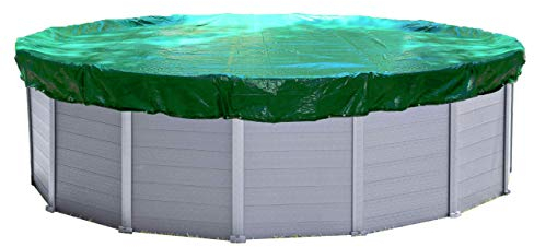 QUICK STAR Poolabdeckung Rund für 366-400 cm Pools | Planenmaß Ø 460 cm | Grün | Sommer & Winter Poolplane | Solar Abdeckplane | 180g/m² PE Zweifach Beschichtete Abdeckung | Solarplane UV-Resistent