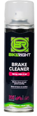 Bike Right Fast-Drying Brake Cleaner, Solvent-Based Degreaser for Brake Drums, Shoes and Discs - Efficiently Removes Grease and Dirt 300 ml