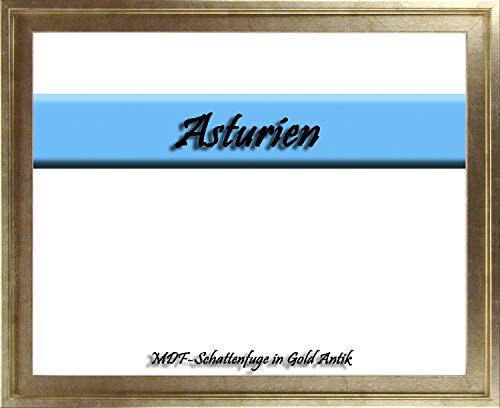 MDF-Leerrahmen ASTURIEN speziell für Leinwandbilder BZW. Keilrahmenbilder im Format 50 x 120 cm. Schattenfugenrahmen in der Farbe: Gold Antik. 10 Farben zur Auswahl