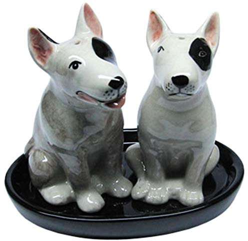 Bullterrier Salz und Pfeffer-streuer Set Keramik Hunde Bullterrier Geschenk 3 teiliges Set
