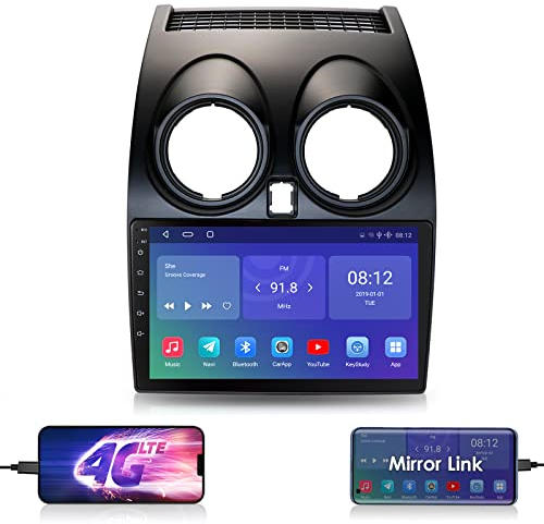 Ossuret Autoradio Android 12 Auto Navigation Stereo für Qashqai J10 2006-2013 - Standard 6G / 64G Auto Unterhaltung Multimedia Radio Unterstützung WiFi 4G LTE Bluetooth Dab+
