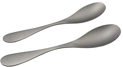 RISON-Titanium Folding Spork Ultra Light and Premium Quality Camping 2PCS Silver Spork for Camping Backpacking Hiking Fishing or any other Outdoor Activities