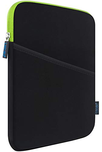 Lacdo Tablet Tasche Schutzhülle für iPad mini 7 (A17 Pro)/6/5/4/3/2, Samsung Galaxy Tab A7 Lite 8.7 / Tab A 8, Lenovo Tab M8 / Tab 4 Plus/Tab 3 mit Samt-Design Stoßfeste Blasen, Grün/Schwarz