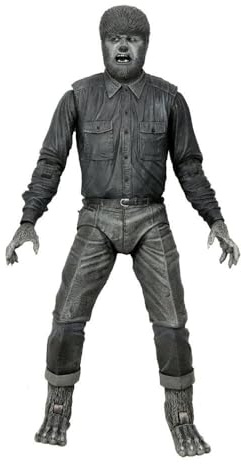 NECA - Universal Monsters Ultimate Wolf Man B&W 7 Action Figure,White - Packaging may Vary