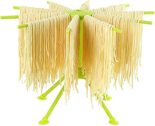 to do home Nudeltrockner Faltbarer Pastatrockner Pastamaker- Stabil & robust - bis zu 2 KG Nudeln - kompakt & einfach - 10 ausziehbare Sprossen - Pasta Maker - Nudelständer zum trocknen|grün