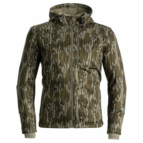 BLOCKER OUTDOORS Finisher Camouflage Turkey Hunting Jacket for Men (MO Bottomland Original, Large)