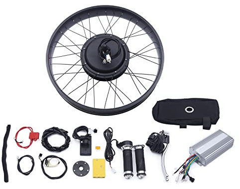 DSYOGX 26 Zoll E Bike Umbausatz, 48 V 1500W Ebike Motor Conversion Kit, Elektrofahrrad Motor Hinterrad Umbausatz, Raddurchmesser ist 26 Zoll, für die 26x4 Zoll Reifen