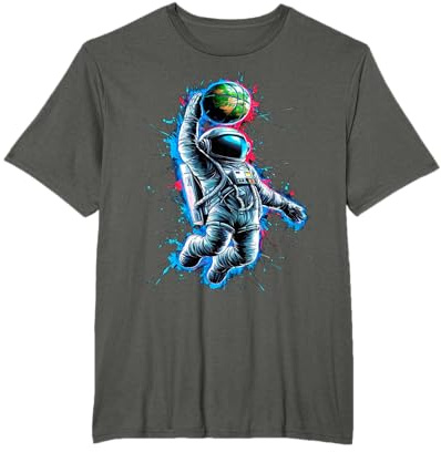 Astronaut Basketball Weltraum Planet Cool Earth Basketball T-Shirt