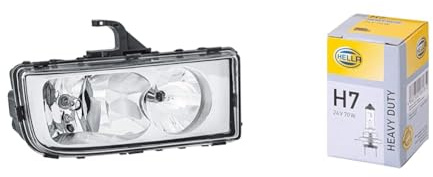 Halogen-Hauptscheinwerfer - für u.a. Mercedes-Benz Axor II - ECE - für Linksverkehr - rechts & Halogen-Glühlampe - H7 -