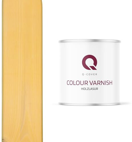 Q-Cover Holzlasur Kiefer 2.5L (ca.13m²-1 Anstrich) Satin Holzschutz Holzschutzlasur Lasur Wasserbasierte Innen Außen Lasur Abperleffekt Für Holz