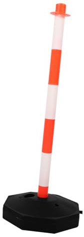 MUSISALY Wasserbefüllbare Warnsäule Aus Robustem Kunstoff Orange Weiße Straßensperrpfahl Elastische Verkehrskolonne Für Parkplätze Und Zufahrten