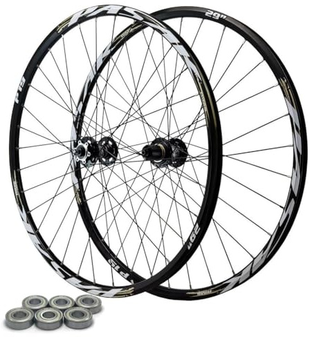 LPYDWZ MTB-hjul 26/27,5/29 Tum Genomgående Axel 142 Mm, Skivbroms I Aluminiumlegering Tätlager 32H Cykelcykling Fram & Bak Fälg For 7-12 Hastigheter 2210g(F+R,QR 27.5 inch)