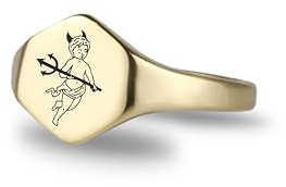 Böser Amor Siegelring - Personalisierter Amor Ring - Individueller Ring - Paare Ring - Hipster Ring - Tattoed Style Ring
