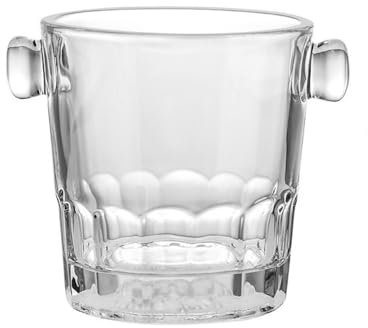 Lizhuzhuzs28 Eiseimer Personalisierte Glas-Eiskübel, Eiskübel, Haushalts-Eisweinkübel, Eiskornkübel, Champagnerkübel, Wohnzimmer, dekorative Ornamente Eiskübel Sektkühler(Transparent)