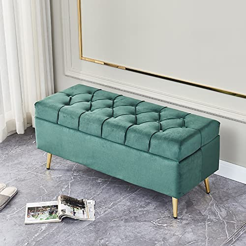 GAOXIONG Poggiapiedi Basso, poggiapiedi Contenitore, Seduta Rettangolare Imbottita, Piccolo poggiapiedi, poggiapiedi, cassettiere per Soggiorno, Camera da Letto, B 40x40x45 cm (16x16x18 Pollici)