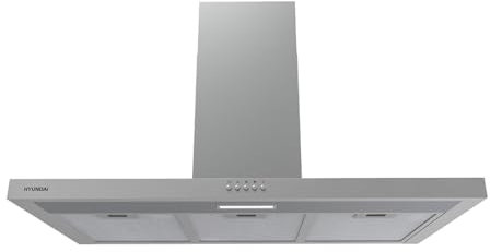 Hyundai Campana Extractora Tipo T 90cm Inox HCPT900BX. Potencia 66,5m3/h, Tiro Doble, 3 Velocidades, Control Manual, Filtro apto para Lavavajillas.