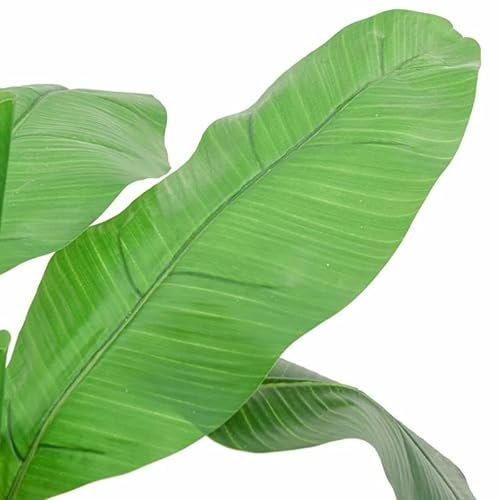 Eleganz Bananier artificiel avec 9 feuilles - Vert - 120 cm - Pour salon, bureau et jardin - Réaliste et facile d'entretien - Idéal pour la décoration et la décoration de la pièce