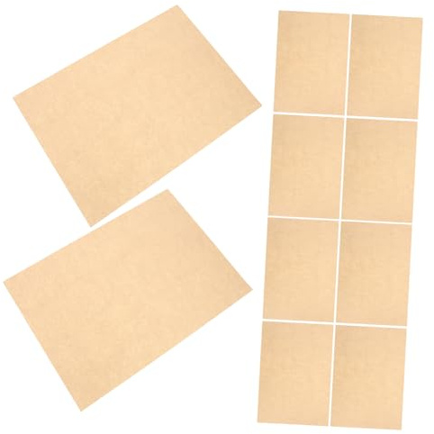 FIXOSHEE 50pcs Vintage Paper Sheets Parchment Retro Light Paper for Certificate Writing