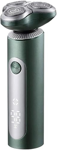 SHRGOMPIT Rasoir électrique for hommes Rasoirs for hommes Rasoir rotatif Rasoir humide et sec, IPX7 Étanche Rechargeable USB, avec tondeuse de précision et tondeuse nasale Brosse nettoyante for le vis