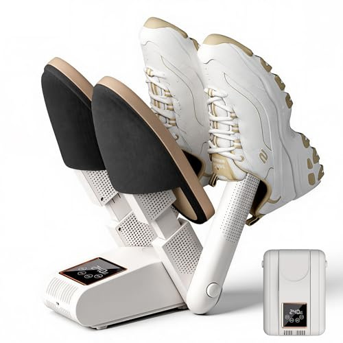 Seche Chaussure Electrique, Diealles Shine Rack Portable Sèche Chaussures, Chauffe Chaussure avec Minuterie, Séchage Rapide Seche Bottes Soufflant pour Chaussures