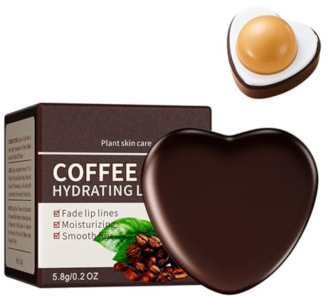 Eazerom 02 fuktgivande läppmask, kaffesmak, läppsovmask, reparationsläppbalsam för dag och natt, för spruckna och torra läppar, läppbehandling,
