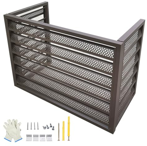 Aluminium-Mülltonnengehäuse für den Außenbereich, 3 Paneele für Müll, wetterbeständige Zaunpaneele (110 x 60 x 80 cm) – ideal für Hof und Terrasse