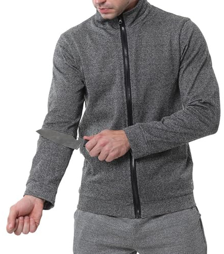 Pounjsd chaleco antibalas,schutzweste stichfest,Camiseta Resistente A Cortes Ropa Anti Slash Ropa Protectora De Nivel 5, Chaqueta para hombre de defensa personal, camisetas anticorte, antimordeduras,L