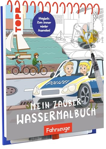Mein Zauber-Wassermalbuch Fahrzeuge: Mit Wasserstift anmalen, trocknen lassen, neu anmalen (Wassermalbücher)