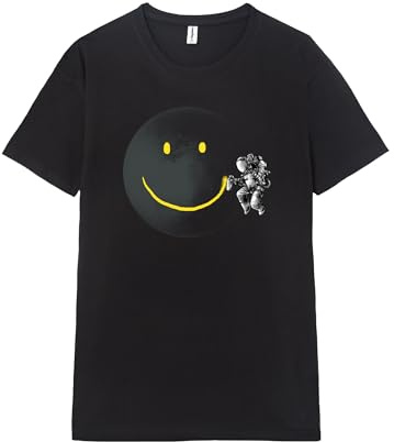 Pampling Make a Smile - Astronaut i rymden, T-shirt Herr, Nero, M