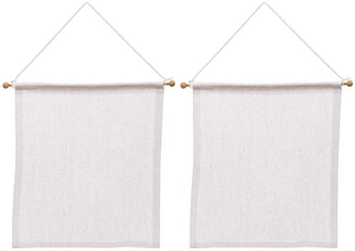 Baker Ross AW249 Leinwand-Banner zum Aufhängen, für Kinder, zum Dekorieren und Ausstellen, 2 Stück, sortiert