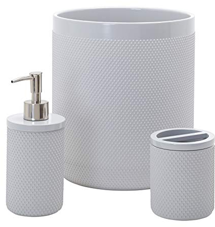 Zenna Home Smart badtillbehör, harts, grå, 3-delat set