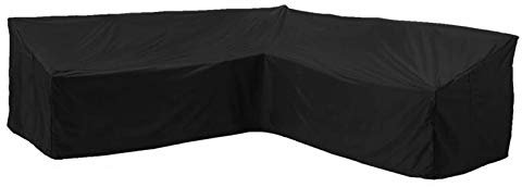 AMGJ Housse de Canapé d'angle en Forme de V, Housse de Protection en Forme de V pour Canapé d'angle, Housse Salon de Jardin, Noir,286x286x82cm