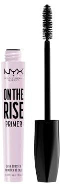 NYX Professional Makeup On The Rise Lash Booster, Kann über oder als Primer unter der Mascara angewendet werden, Pusht und verlängert die Wimpern, Mit Rizinusöl, Vegane Formel, Grau, 10 ml