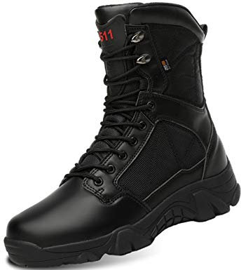 IYVW 5.AA A003 SWAT Tactical Boot Tactical Boot M.YKK Zipper Combat Schwarz 43EU